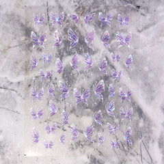 Jelly Nail Sticker - Purple Butterfly
