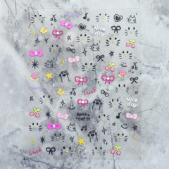 5D Nail Sticker - Hello Cat