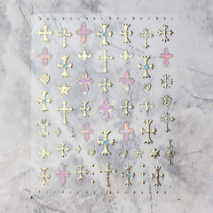 Chrome Nail Sticker - Cross