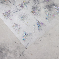 Chrome Nail Sticker - Fireworks & Castle