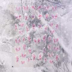 Jelly Nail Sticker - Pink Butterfly