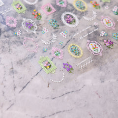 5D Nail Sticker - Flower Frame