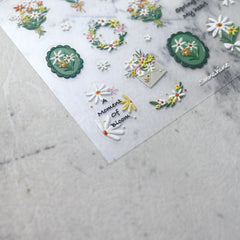 5D Nail Sticker - Green Bouquet