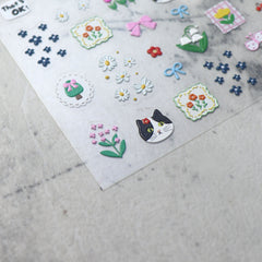 5D Nail Sticker - Flower Fabric Patch