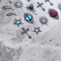 Chrome Nail Sticker - Serpent Eyes