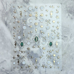 Rhinestone Nail Sticker - Ocean