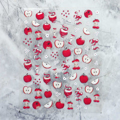 Jelly Nail Sticker - Red Apple