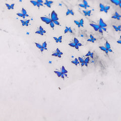 Chrome Nail Sticker - Blue Butterfly