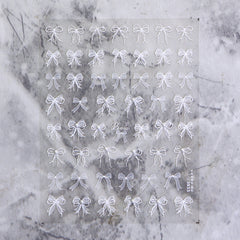 Rhinestone Nail Sticker - Pearl Bowknot