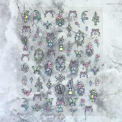 Shell Nail Sticker - Flower Shadow