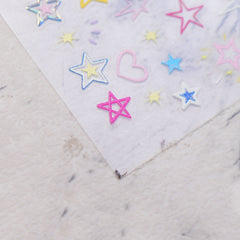 Chrome Nail Sticker - Colorful Star