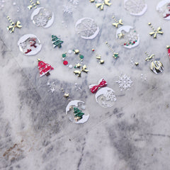 Jelly Nail Sticker - Snowflake Crystal Ball