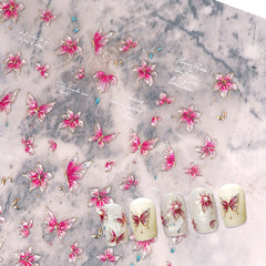 Chrome Nail Sticker - Enamel Butterfly