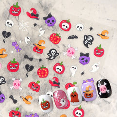 Jelly Nail Sticker - Red Halloween