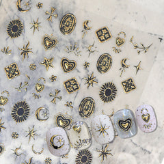 Chrome Nail Sticker - Relief Sculpture