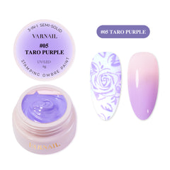 3-in-1 Stamping Ombre Paint Gel - 05 Taro Purple