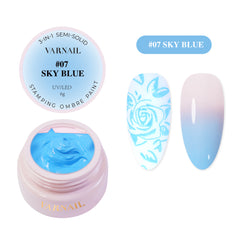 3-in-1 Stamping Ombre Paint Gel - 07 Sky Blue