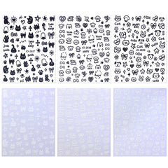 Nail Sticker - Cartoon Cat & Dog