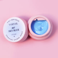 3-in-1 Stamping Ombre Paint Gel - 07 Sky Blue