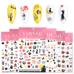 Nail Sticker - Halloween Pumpkin & Skeleton