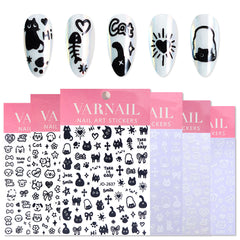 Nail Sticker - Cartoon Cat & Dog