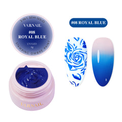 3-in-1 Stamping Ombre Paint Gel - 08 Royal Blue