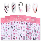 Nail Stickers - Pink Christmas