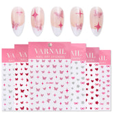 Nail Sticker - Glitter Butterfly Heart