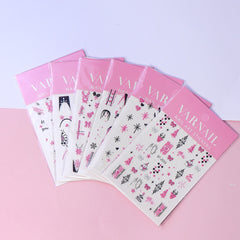 Nail Stickers - Pink Christmas