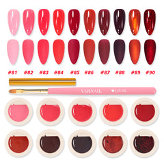 Solid Gel Polish 10 Colors Set - Lucky Pear