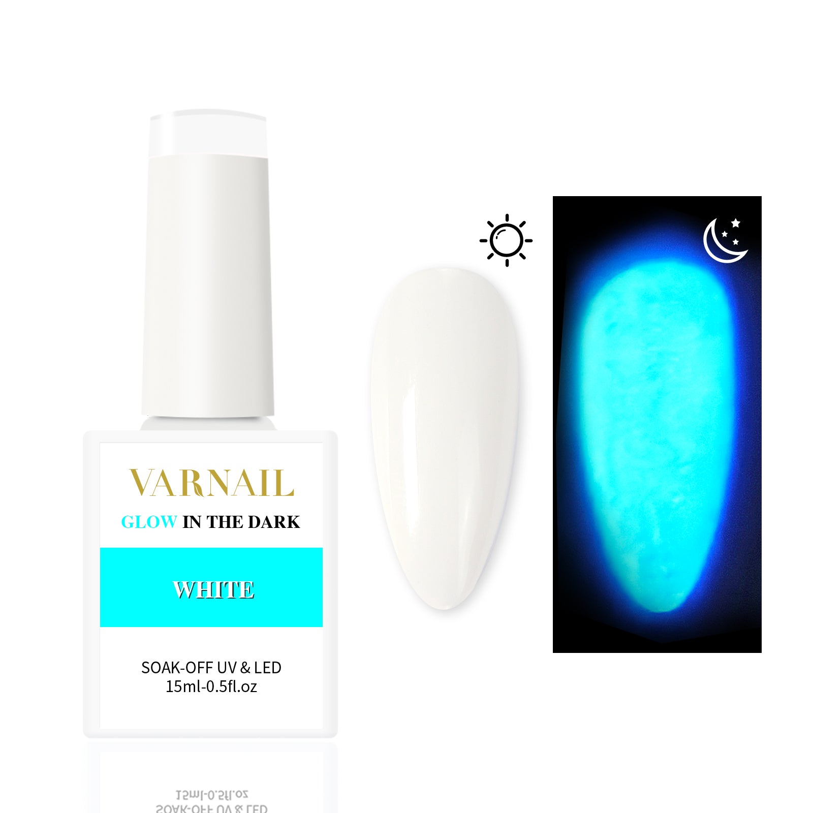 White Glow in the Dark Gel Polish – VARNAIL