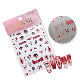 Gilding Nail Sticker - Bloody Horror & Eyeball