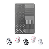 Nail Stamping Plate - Polka Dots & Strips