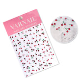 Rhinestone Nail Sticker - Red Cherry