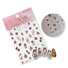 Rhinestone Nail Sticker - Tortoiseshell Flower