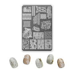 Nail Stamping Plate - Rag Lace