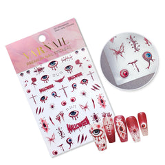 Gilding Nail Sticker - Bloody Horror & Eyeball