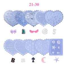 3D DIY Nail Art Mold Set - (21-30)