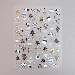 5D Nail Sticker - Puppy & Christmas