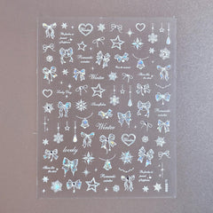 Rhinestone Nail Sticker - Aurora Ice Snowflake