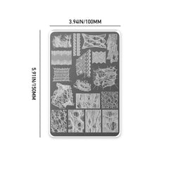Nail Stamping Plate - Rag Lace