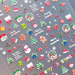 Rhinestone Nail Sticker - Cute Mini Christmas