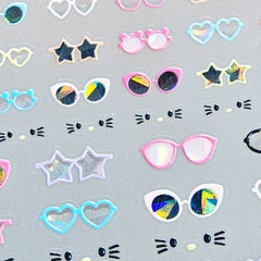 5D Nail Sticker - Versatile Sunglasses & Kitty
