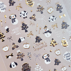 5D Nail Sticker - Puppy & Christmas