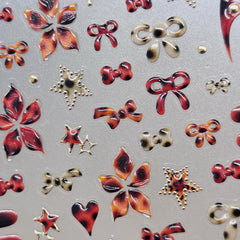 Jelly Nail Sticker - Tortoiseshell Bows