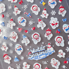 5D Nail Sticker - Winter Snowman