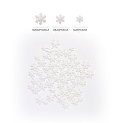 Snowflake Nail Charms - Pearl White