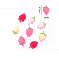 3D Fruit Strawberry Nail Charms