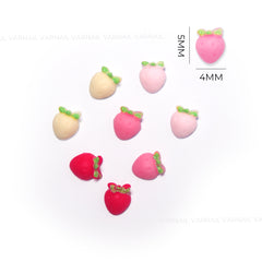 3D Fruit Strawberry Nail Charms