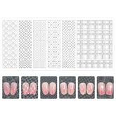 Hollow Nail Stencil Sticker - Classic Plaid & Argyle